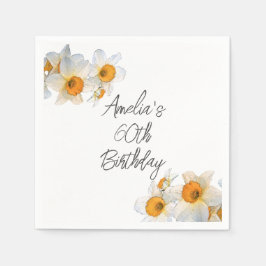 Frühlingsdaffodien jeden Geburtstag Serviette