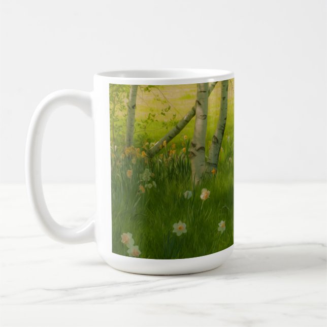 Frühlingsdaffodien Kaffeetasse (Links)