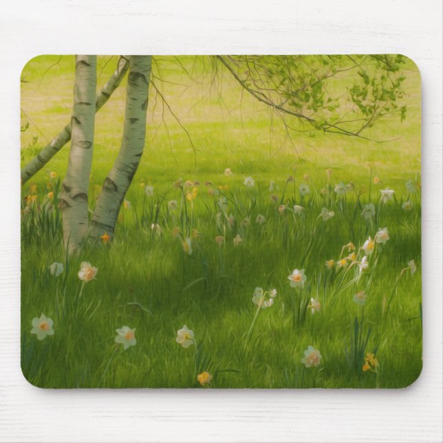 Frühlingsdaffodien Mousepad (Vorne)