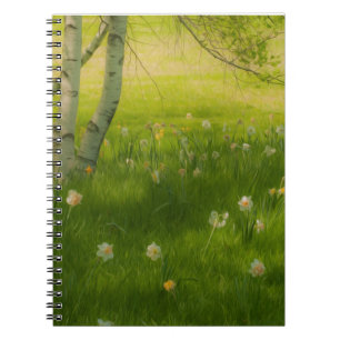 Frühlingsdaffodien Notizblock