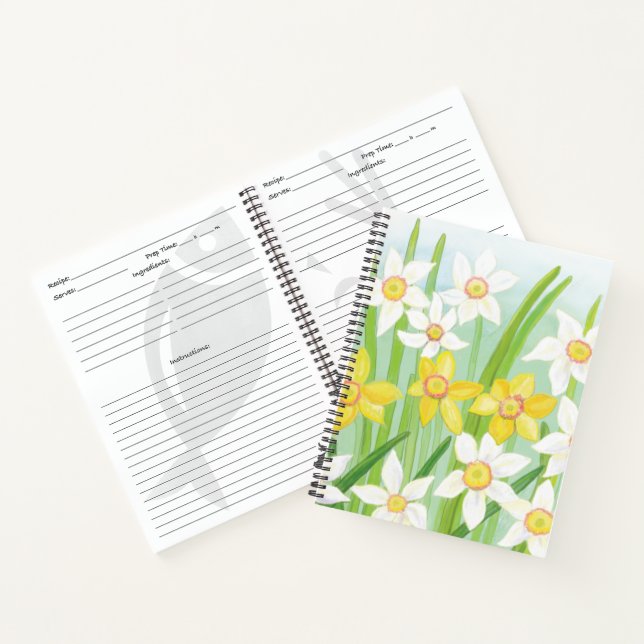 Frühlingsdaffodien Rezept Notizbuch (Innenseite)