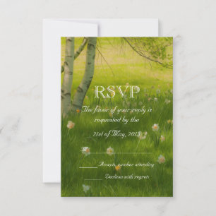 Frühlingsdaffodien RSVP Karte