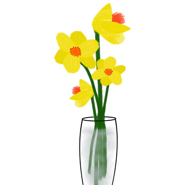 Frühlingsdärme in Vase Steinuntersetzer (Von Creator hochgeladen)