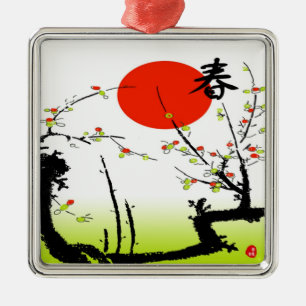 Frühlingsdekoration Silbernes Ornament