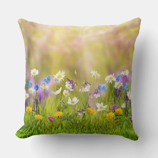 Frühlingsdekorative Blume Kissen (Vorderseite)