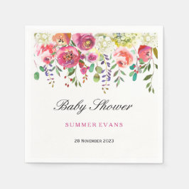 Frühlingsdusche Blume Rosa Pfirsichpfirsich Tropic Serviette