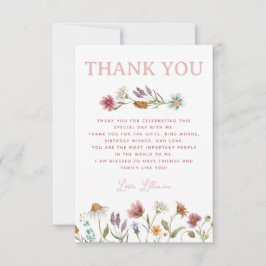 Frühlingserfahrung Wildblume Danke Karte