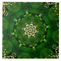 Frühlingserie Blätter und Blume Keramik Tile