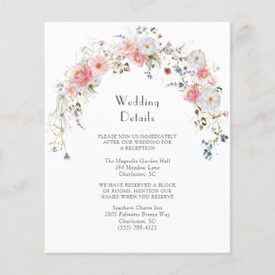 Frühlingserie Wildblumen Rosa Weiße Hochzeiten Det
