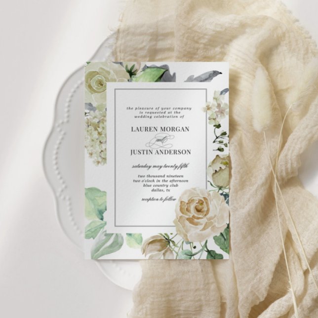 Frühlingserlebnis Cream Garden Blumenzwiebeleinlad Einladung (Von Creator hochgeladen)