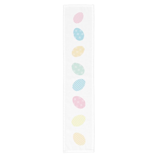 Frühlingserlebnis Ostereier Gemustert Minimalistis Kurzer Tischläufer (Vorderseite)