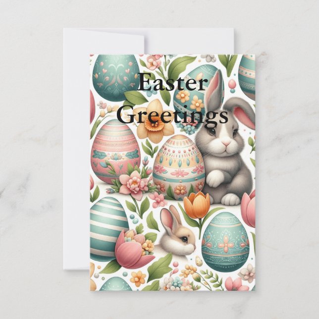 Frühlingserlebnisse und Ostern Dankeskarte (Vorderseite)