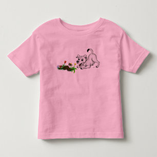 Frühlingserwachen, Welpe mit Schmetterling Kleinkind T-shirt
