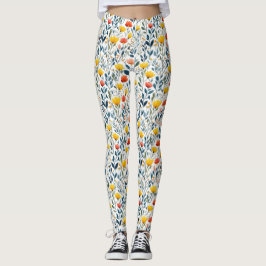 Frühlingserwachen: Whimsikales Muster Leggings