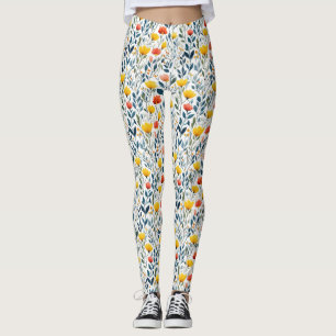Frühlingserwachen: Whimsikales Muster Leggings