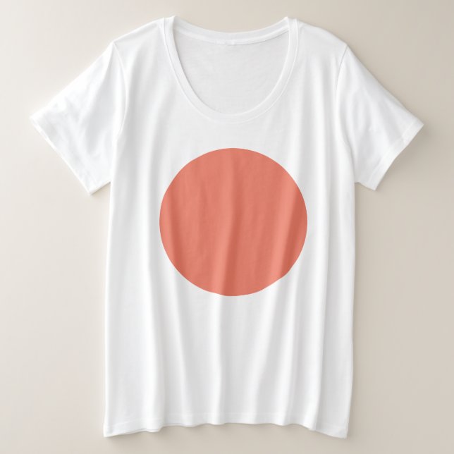 Frühlingsfarbe Pink Große Größe T-Shirt (Design vorne)