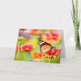 Frühlingsfarben, Blume, Schmetterling und Inspirie Karte
