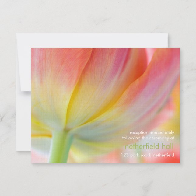 Frühlingsfarben ・ Einladung zur Hochzeitsempfehlun (Vorderseite)