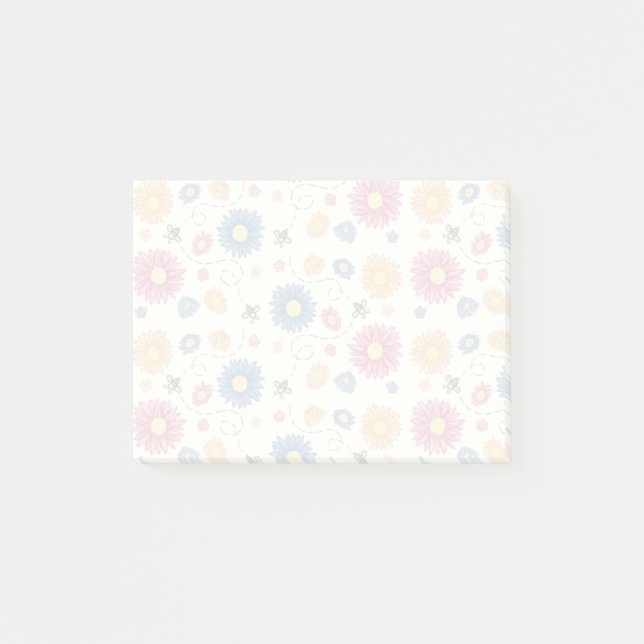 Frühlingsfarben Post-it Klebezettel (Vorderseite)