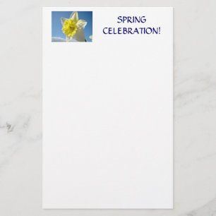 Frühlingsfeier! Schreibwaren Narzisse Blume Himmel Briefpapier