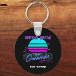 Frühlingsferien 2026 Orlando After Dark Retro Synt Schlüsselanhänger