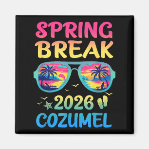 Frühlingsferien Cozumel 2026 Urlaubsreise Sungles  Magnet