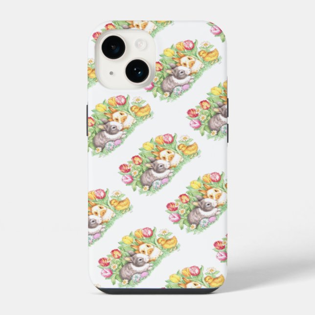Frühlingsferien Osterhase iPhone Hülle (Rückseite)