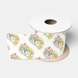 Frühlingsferien Ostern Bunnies Ribbon Satinband