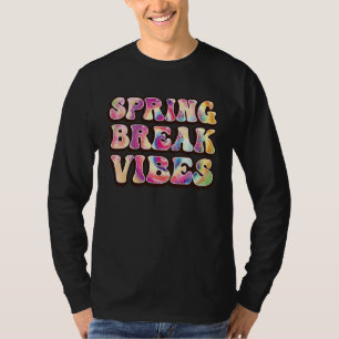 Frühlingsferien Stimmung Strand Buntes Tie Dye Frü T-Shirt