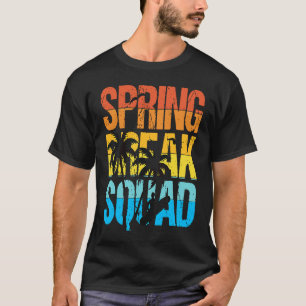 Frühlingsferien-Team Strand Surfer Palmenbaum Kuns T-Shirt