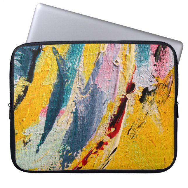 Frühlingsfest. Farbige Texturmalerei. Ab Laptopschutzhülle (Vorderseite)