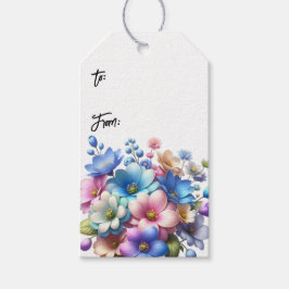 Frühlingsfloral Anpassbare doppelseitige Tags 10pk Geschenkanhänger