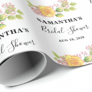 Frühlingsfloral-Brautparty Geschenkpapier