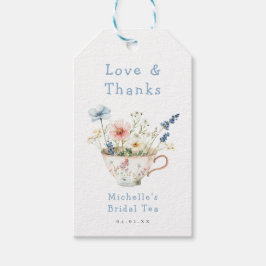 Frühlingsfloral Brautparty Tee Party Geschenkanhänger