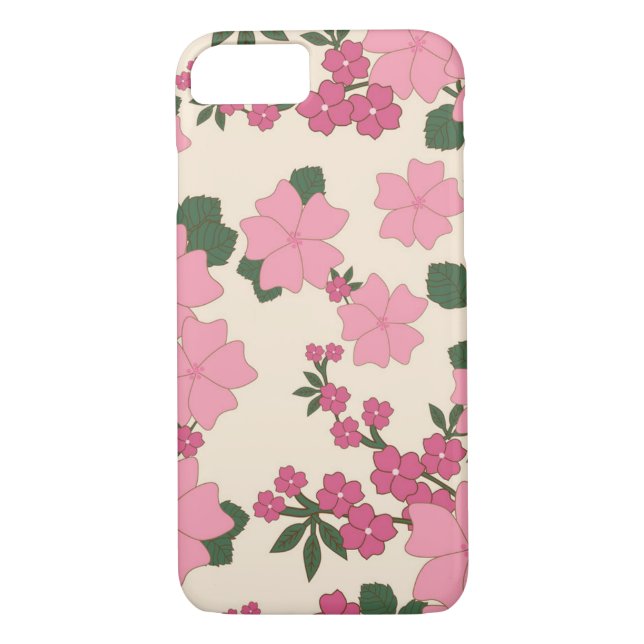 Frühlingsfloral Case-Mate iPhone Hülle (Rückseite)