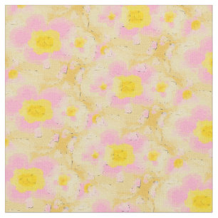 Frühlingsfloral, gelb und rosa stoff