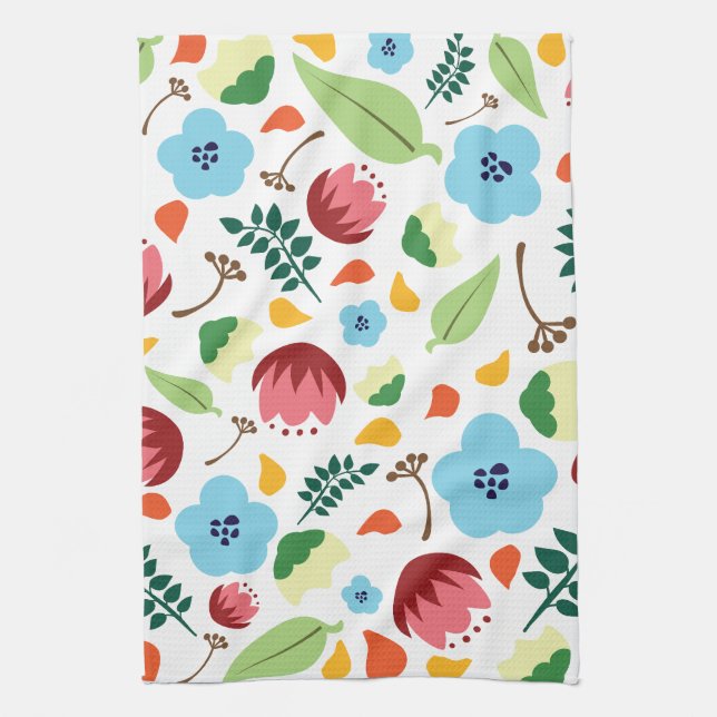 Frühlingsfloral Geschirrtuch (Vertikal)