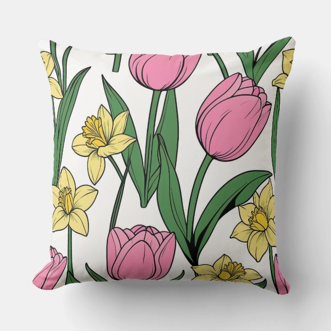 Frühlingsfloral Kissen (Vorderseite)