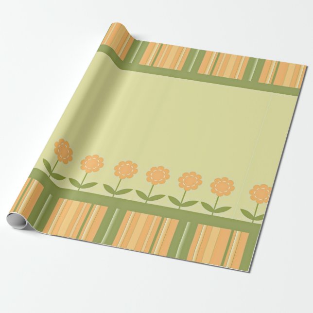 Frühlingsfloral Strickpapier Geschenkpapier (Ungerollt)