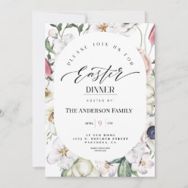Frühlingsfloral Wasserfarbe Osterfest Einladung