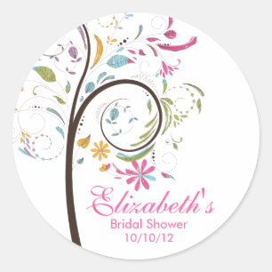 Frühlingsfloralbaum Brautparty Sticker