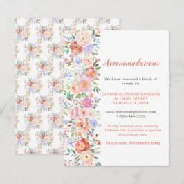 Frühlingsflorale Blume Hochzeitskarte Begleitkarte