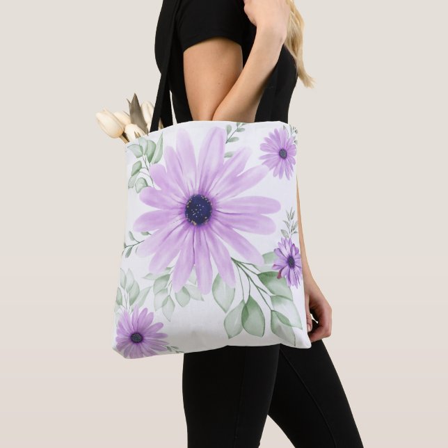 Frühlingsflorale Botanische Muster farbenfroh Tasche (Von Nahem)