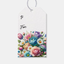 Frühlingsflorale Geschenketags (Set von 10)