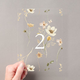 Frühlingsflorale Hochzeitsfeier Akrylus Arch Tisch Acryleinladungen