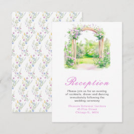Frühlingsflorale Hochzeitstorch Empfang Begleitkarte