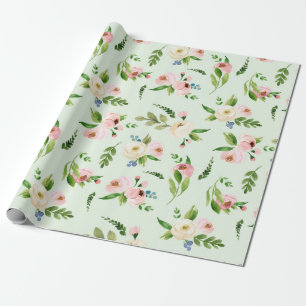 Frühlingsfloralfarbenes Hochzeitspapier Geschenkpapier