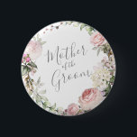 Frühlingsfloralmutter der Groom-Taste Button<br><div class="desc">Benutzerdefiniert</div>