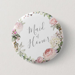 Frühlingsfloralmutter der Groom-Taste Button