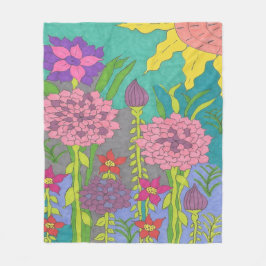 Frühlingsflorengarten Fleecedecke